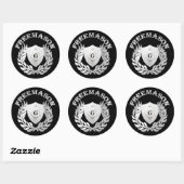 Sticker Rond Symbole de maçonnerie en argent (Feuille)