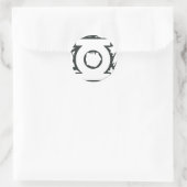 Sticker Rond Symbole de marqueur vert lanterne (Sac)