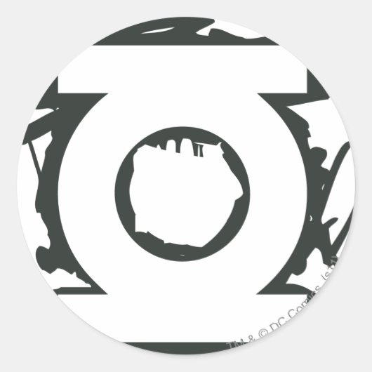 Sticker Rond Symbole de marqueur vert lanterne (Devant)