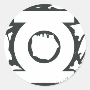 Sticker Rond Symbole de marqueur vert lanterne