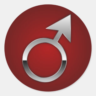 Sticker Rond Symbole de Mars