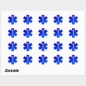 Sticker Rond Symbole de Medical EMS (Feuille)