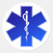 Sticker Rond Symbole de Medical EMS (Devant)