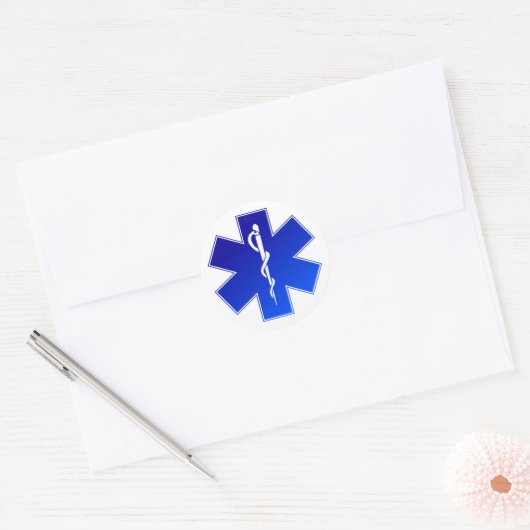 Sticker Rond Symbole de Medical EMS (Enveloppe)
