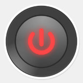 Sticker Rond Symbole de mise hors tension (Devant)