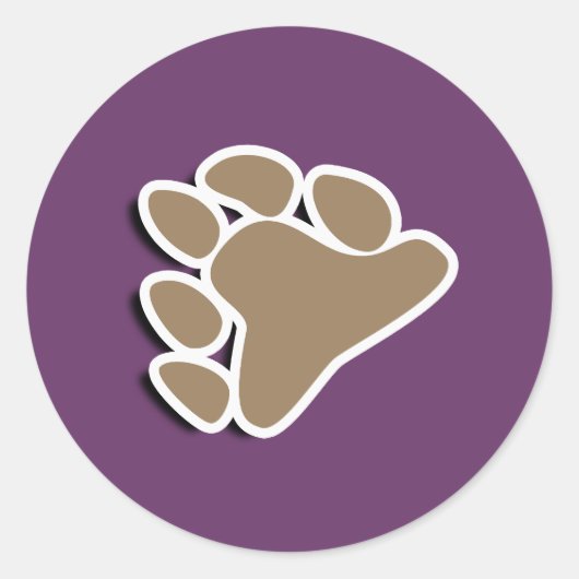 STICKER ROND SYMBOLE DE PAGE D'OURS 3D (Devant)