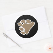 STICKER ROND SYMBOLE DE PAGE D'OURS 3D (Enveloppe)