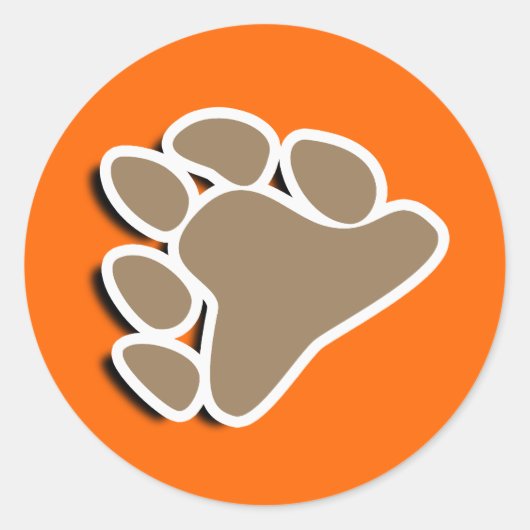 STICKER ROND SYMBOLE DE PAGE D'OURS 3D (Devant)