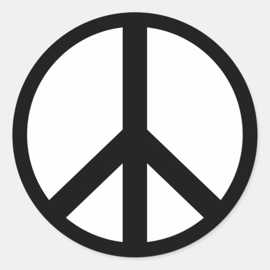 Sticker Rond Symbole de paix (Devant)