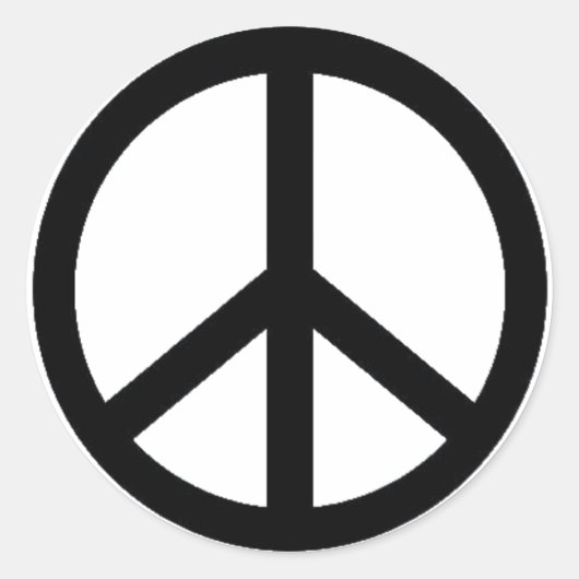 Sticker Rond symbole de paix (Devant)