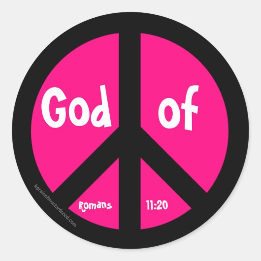 Sticker Rond Symbole de paix (Devant)