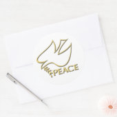 STICKER ROND SYMBOLE DE PAIX BELLE (Enveloppe)