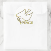 STICKER ROND SYMBOLE DE PAIX BELLE (Sac)