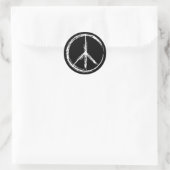 Sticker Rond Symbole de paix créatif isolé blanc (Sac)