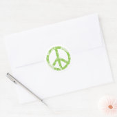 Sticker Rond Symbole de paix (vert) (Enveloppe)