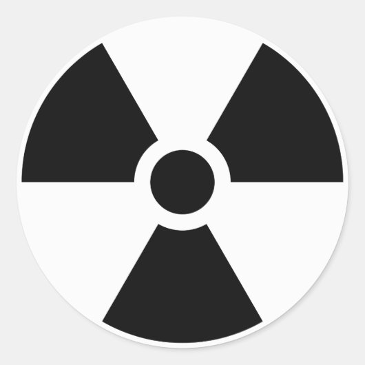 Sticker Rond Symbole de panneau d'avertissement de symbole de (Devant)