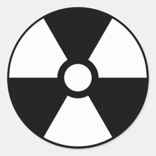 Sticker Rond Symbole de panneau d'avertissement de symbole de