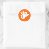 STICKER ROND SYMBOLE DE PAW BLANC (Sac)