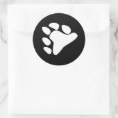 STICKER ROND SYMBOLE DE PAW BLANC (Sac)