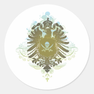 Sticker Rond Symbole de pirate