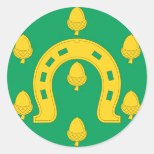 Sticker Rond Symbole de province de l'engin du drapeau de Rutla
