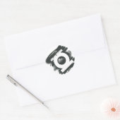 Sticker Rond Symbole de pulvérisation de lanterne verte (Enveloppe)