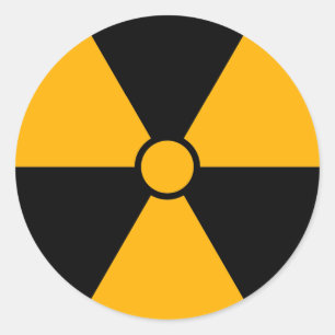 Sticker Rond Symbole de rayonnement