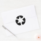 Sticker Rond Symbole de recyclage (Enveloppe)