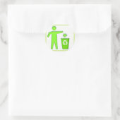 Sticker Rond Symbole de recyclage (Sac)