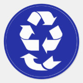 Sticker Rond Symbole de recyclage de 4 R (Devant)