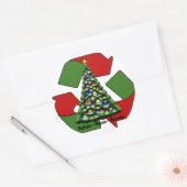 Sticker Rond Symbole de recyclage Red Green Mobius Custom Chris (Enveloppe)