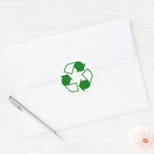 Sticker Rond Symbole de recyclage vert et blanc (Enveloppe)