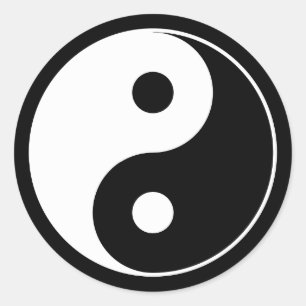 Sticker Rond Symbole de Yin Yang