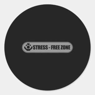 Sticker Rond Symbole de zone sans stress National Sensibilisati