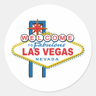 Sticker Rond SYMBOLE DES MOTS D'ACCUEIL À Las Vegas