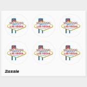 Sticker Rond SYMBOLE DES MOTS D'ACCUEIL À Las Vegas (Feuille)