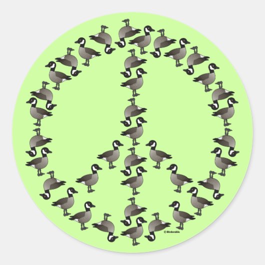 Sticker Rond Symbole des oies (Devant)