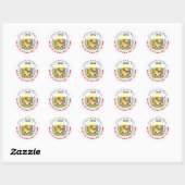 Sticker Rond Symbole d'Hawaï (Feuille)