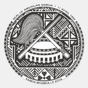 Sticker Rond Symbole d'héraldique officiel des Samoa américaine