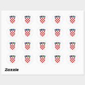 Sticker Rond Symbole d'Heraldry de Croatie (Feuille)