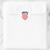Sticker Rond Symbole d'Heraldry de Croatie (Sac)