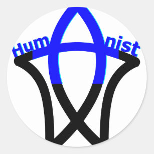 Sticker Rond Symbole d'humaniste
