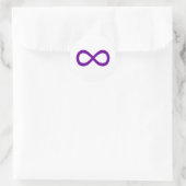Sticker Rond Symbole d'infini violet (Sac)