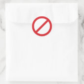 Sticker Rond Symbole d'interdiction/aucun symbole (Sac)