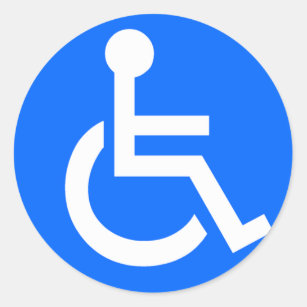 Sticker Rond Symbole d'invalidité