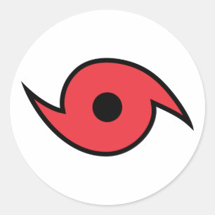 Sticker Rond Symbole d'ouragan
