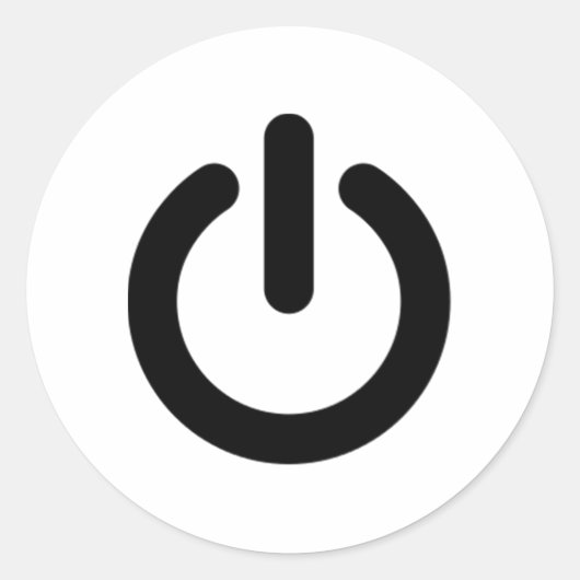Sticker Rond Symbole du bouton d'alimentation (Devant)