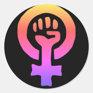 Sticker Rond Symbole du féminisme