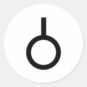 Sticker Rond Symbole du genre neutrois