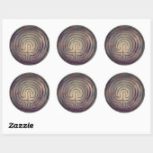 Sticker Rond Symbole du Labyrinthe (Feuille)